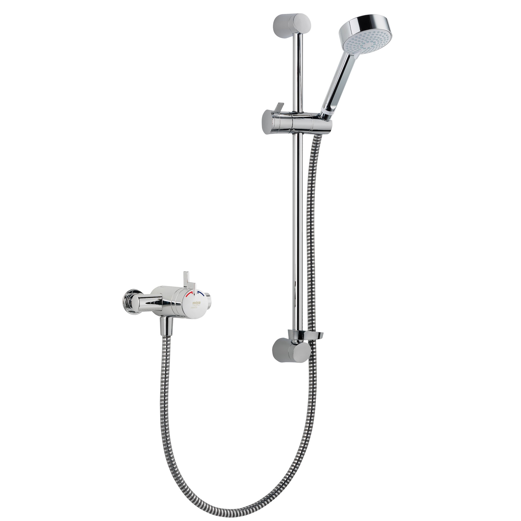 Mira Miniduo Thermostatic Mixer Shower EV Exposed Valve Modern Chrome 1