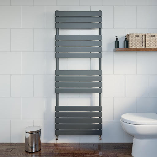 DuraTherm Flat Panel Heated Towel Radiator Anthracite 1600 x 600mm