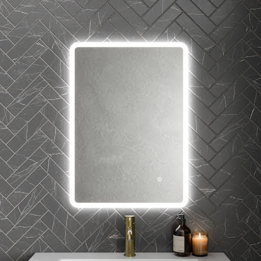 Artis Rectangular Backlit LED Mirror with Demister 500 x 700mm - Mains Power