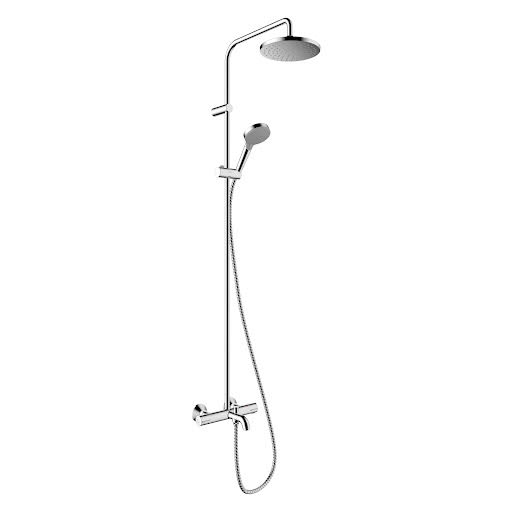 Hansgrohe Vernis Blend Thermostatic EcoSmart Mixer Shower with Bath Spout - Round Drench & Handset
