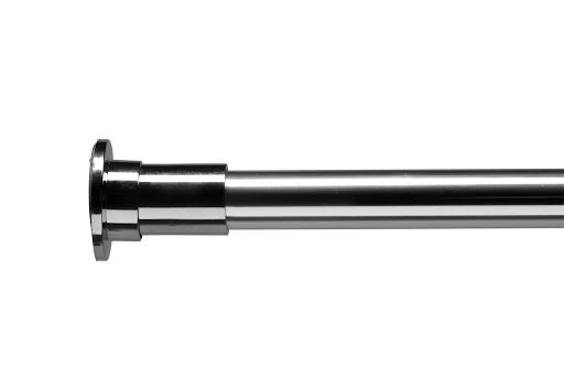 Stick N Lock Telescopic 260cm Adjustable Straight Tension Shower Curtain Rail gray