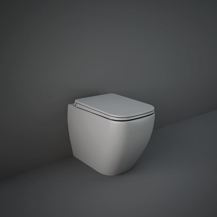 RAK Ceramics Feeling BTW Rimless Toilet & Square Seat Grey