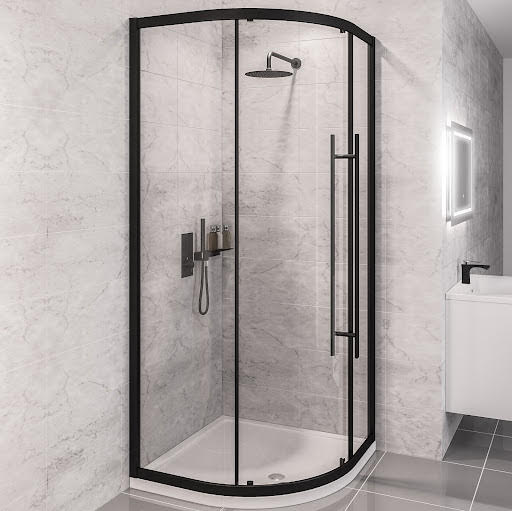 Clario Vantage 2000 Quadrant Shower Enclosure 900 x 900mm - Matt Black