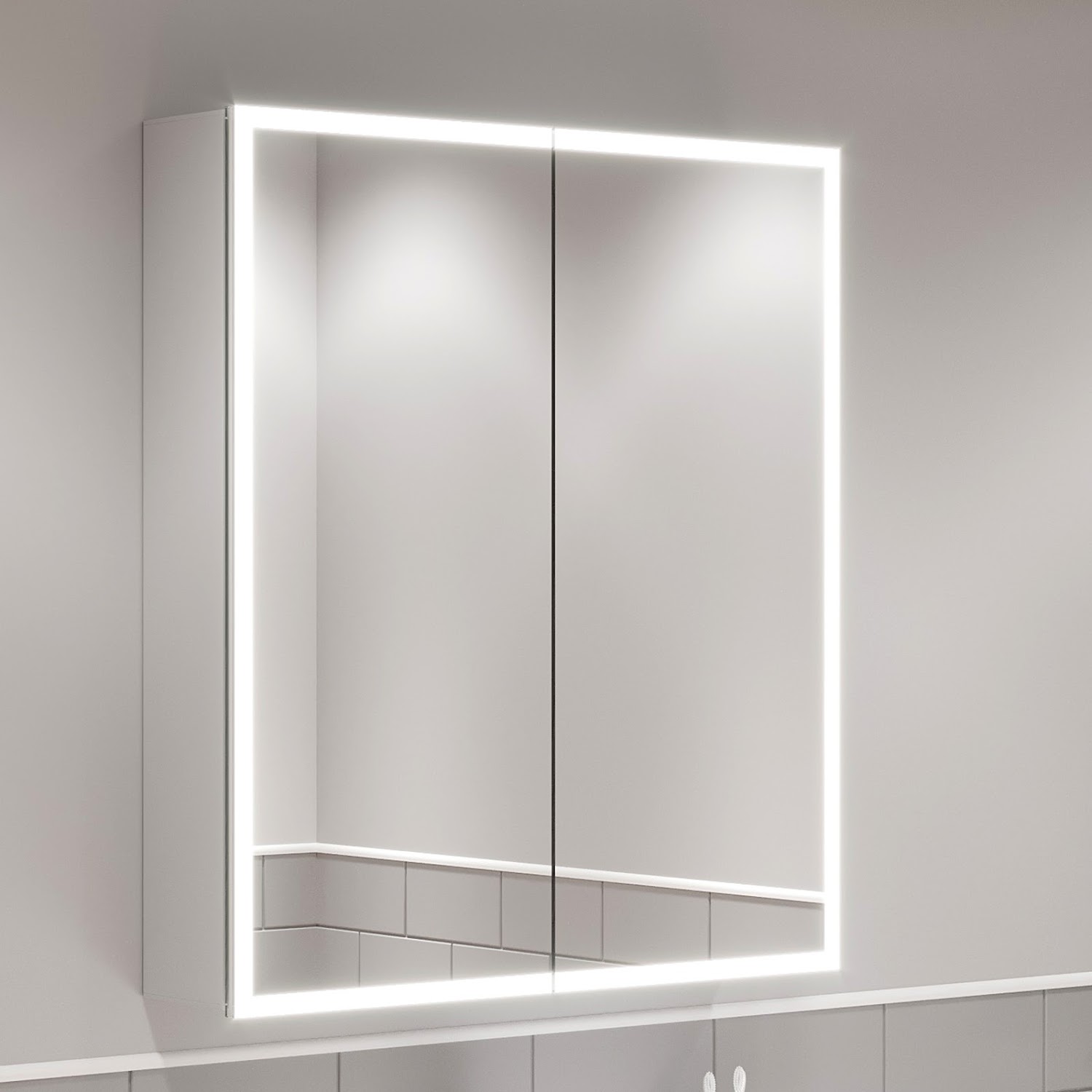 Luxury Bathroom Mirror IP44 Rated LED Illuminated Wall Mounted 600 x 700 eBay