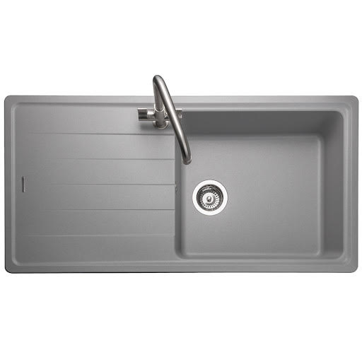 Rangemaster Elements Inset Single Bowl Granite Kitchen Sink 1000 x 500mm, Grey - ELE1051DG