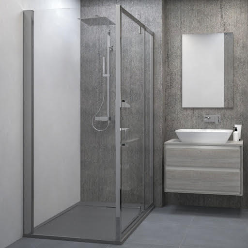 Ideal Standard i.life Ultra Flat S Non Slip Shower Tray 1000 x 800mm Concrete Grey - T5223FS