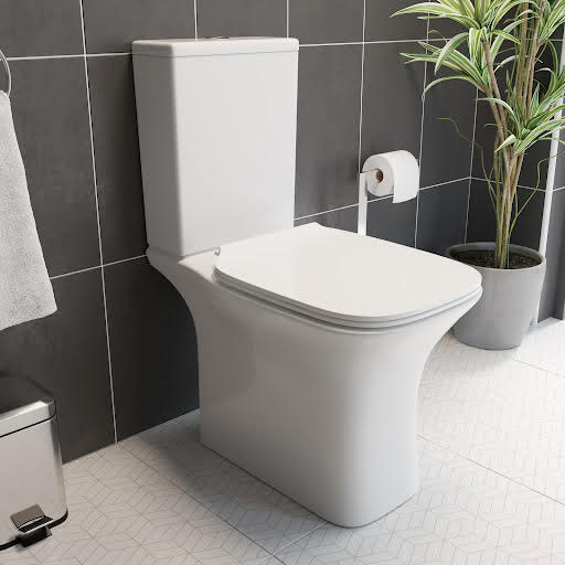 Affine Bayeux Close Coupled Rimless Toilet & Premium Soft Close Seat
