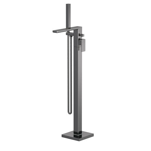 Aquari Quadro Brushed Pewter Freestanding Bath Shower Mixer Tap