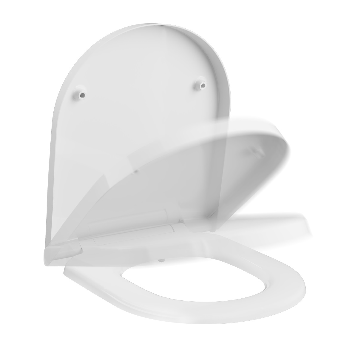 Luxury Heavy Duty Bathroom Slow Soft Close White Toilet Seat Seats WC D