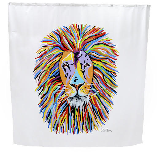 Croydex Lewis Mczoo Shower Curtain-Steven Brown