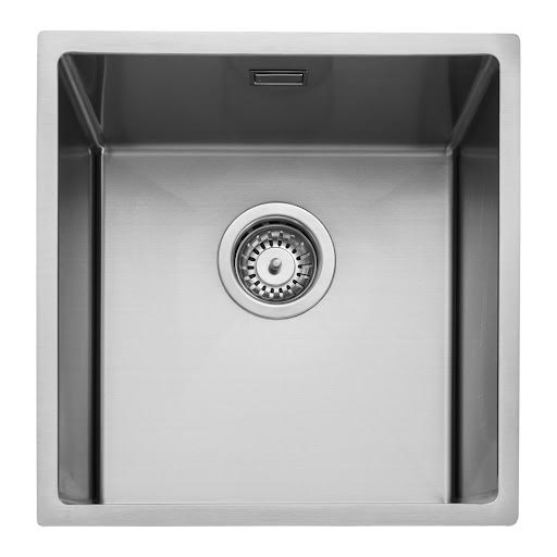 Rangemaster Kube Undermount Single Bowl Stainless Steel Kitchen Sink 440 x 440mm - KUBE40
