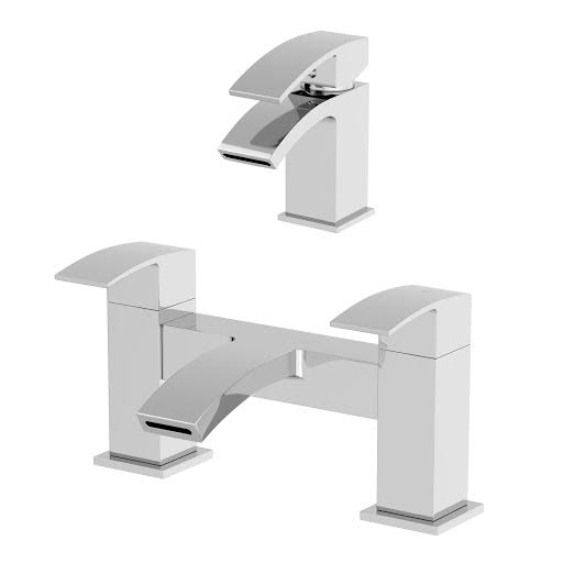 Architeckt Osmo Basin Mixer Tap and Bath Mixer Tap Set
