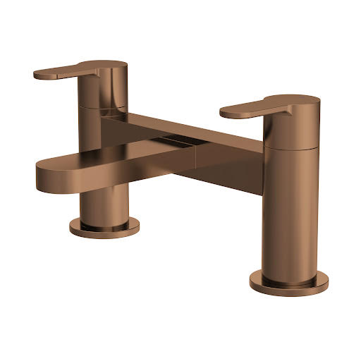 Aquari Curvo Brushed Bronze Bath Mixer Tap