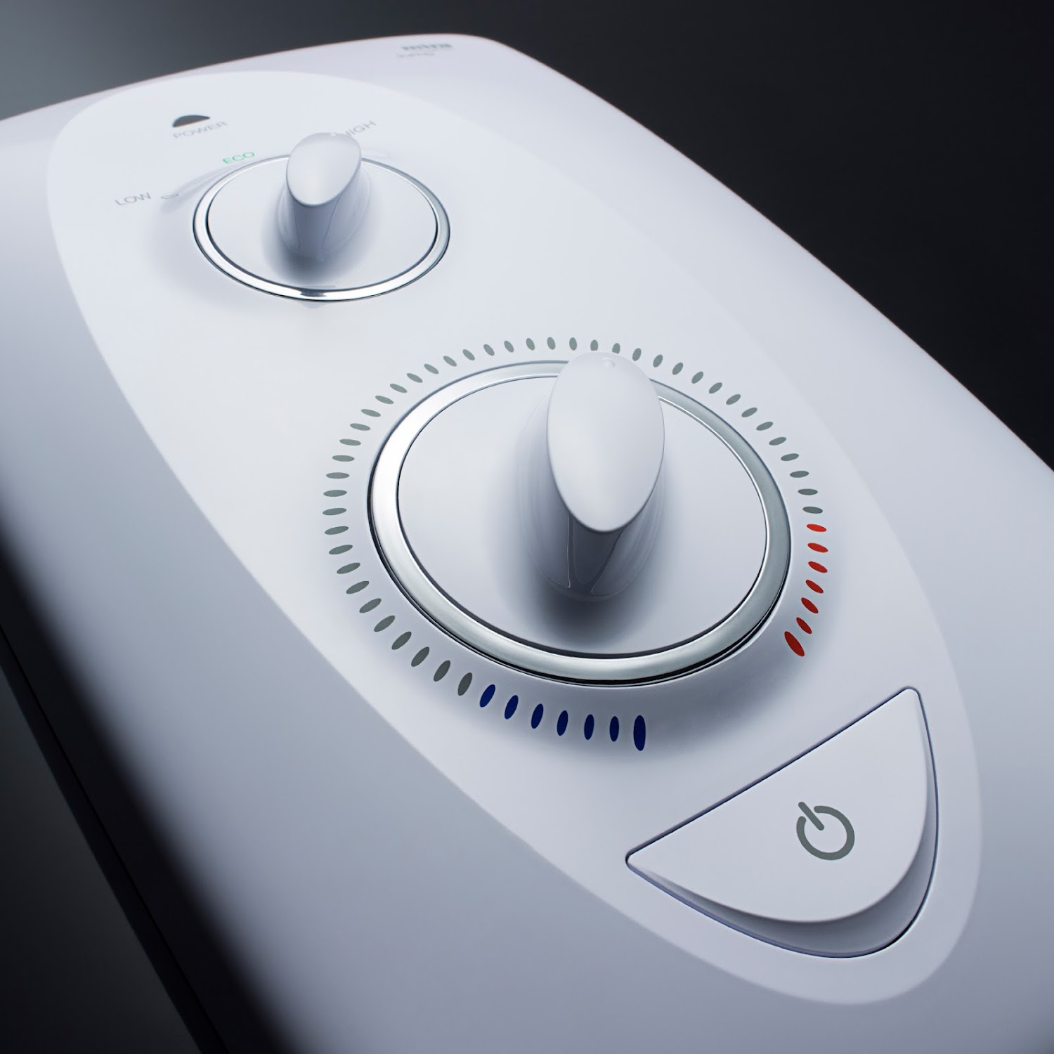 Mira Jump Dual Twin Head Electric Shower 9.5kw White Chrome Bathroom 1.