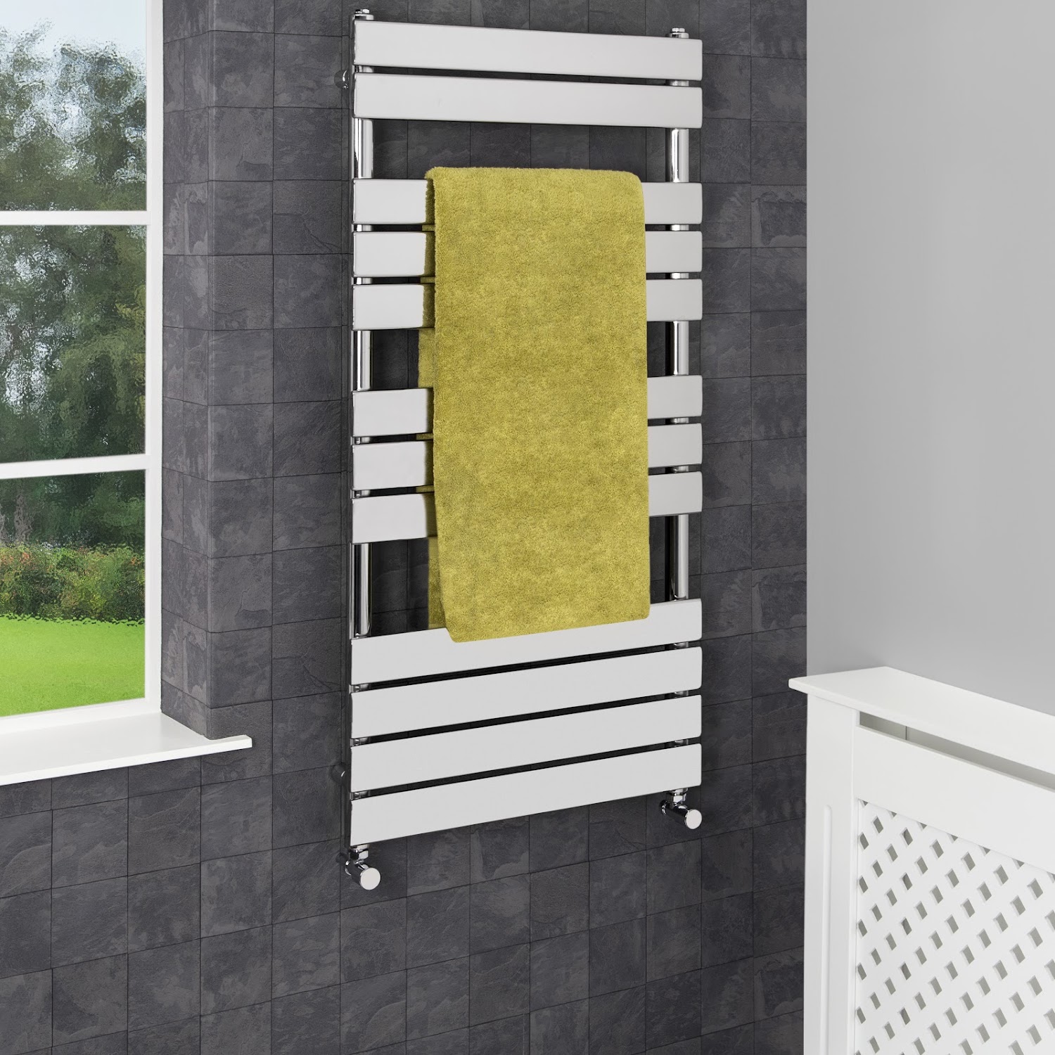 Moderne DESIGNER Flachbildschirm Beheizt Badezimmer Handtuchhalter