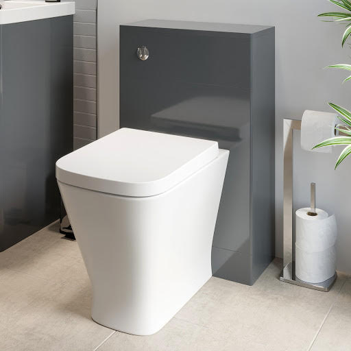 Regis Forma Grey Gloss BTW Toilet Unit & Marseille Toilet 500mm