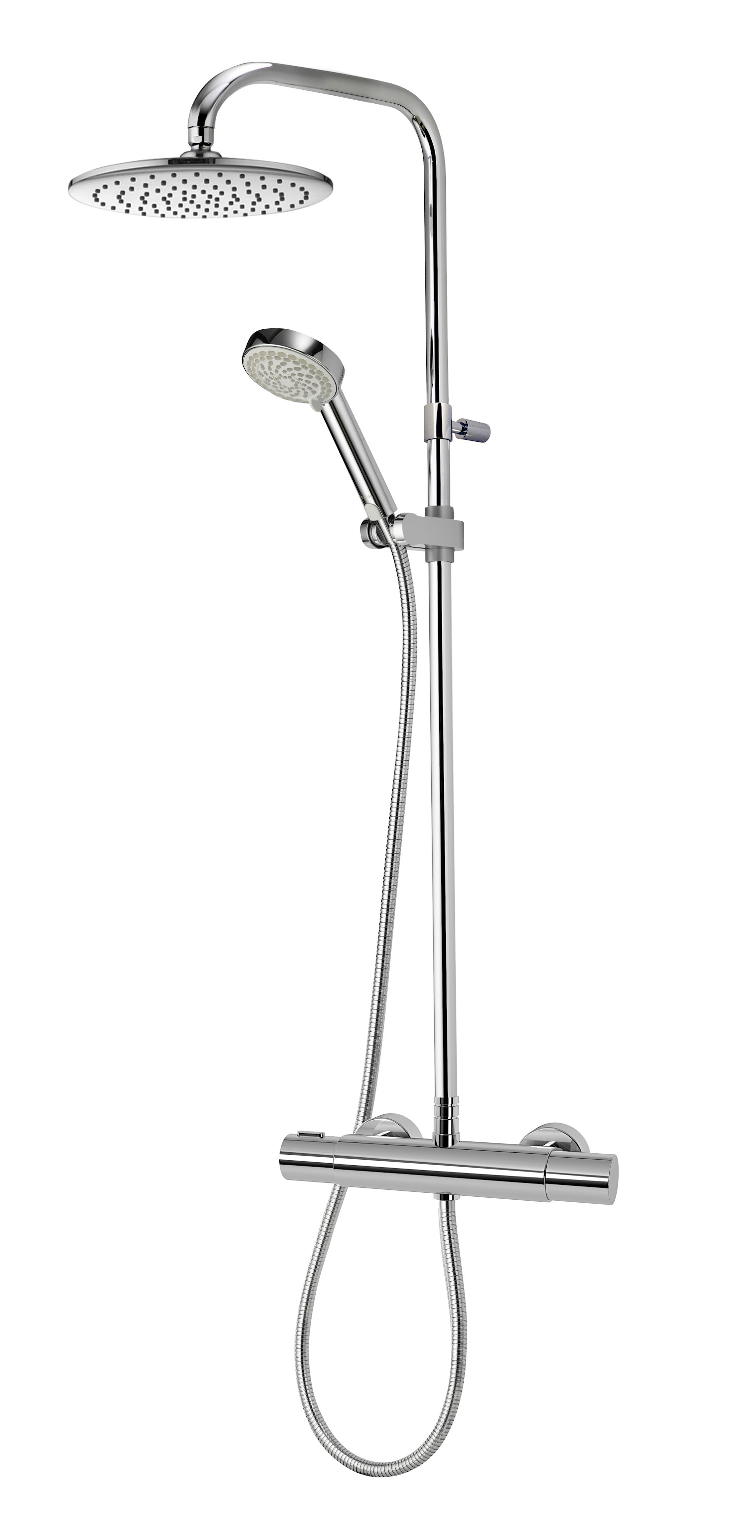 Aqualisa Midas 110 Mixer Shower Exposed Bar Valve Chrome Drencher Modern MD110SC 5023942132702