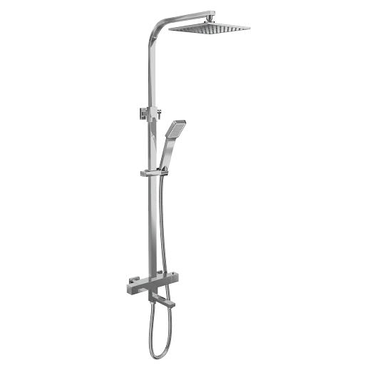 Merano Thermostatic Mixer Shower with Bath Filler and Square Drench