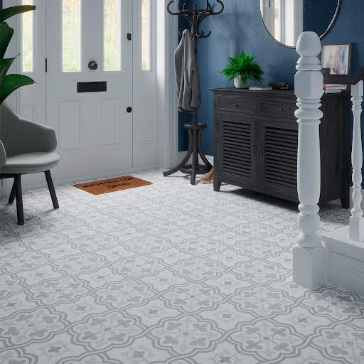 Amiata Marden Grey Patterned Ceramic Wall & Floor Tiles 450 x 450mm