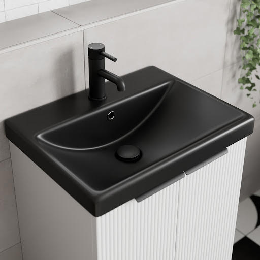 Affine Recessed Bathroom Basin 510mm - Matt Black