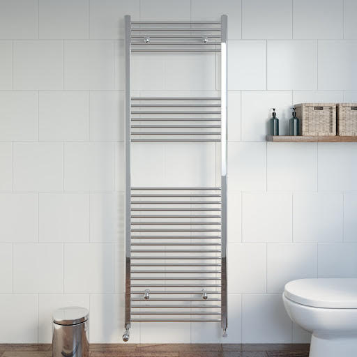 DuraTherm Heated Towel Radiator Chrome 1800 x 600mm Flat