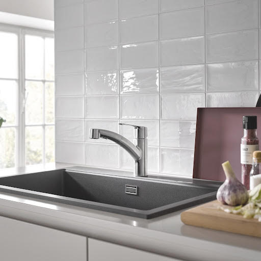 Grohe Start Pull Out Dual Spray Kitchen Mixer Tap Single Lever