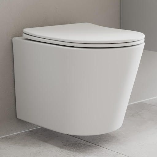 Affine Slim Soft Close D-Shape Toilet Seat - Top Fix White
