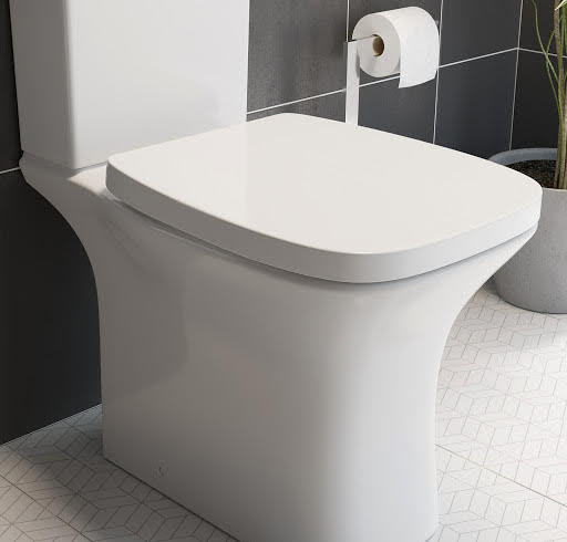 Affine Bayeux Soft Close Square Toilet Seat - Top Fix White