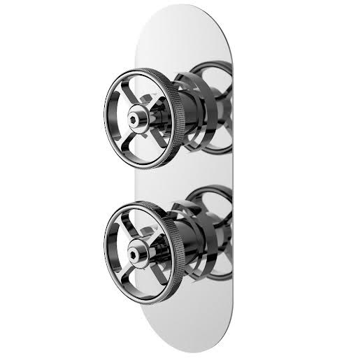 Hudson Reed Revolution Concealed Shower Valve with Diverter - Chrome, Twin Outlet