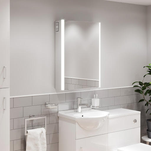Artis Leve Led Illuminated Mirror Cabinet 500 X 700mm Mains Power Artis Leve Led Illuminated Mirror, Bathroom Mirror Cabinet With Speakers