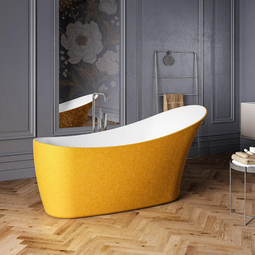Charlotte Edwards Portobello Freestanding Slipper Bath - Sparkling Gold 1590mm