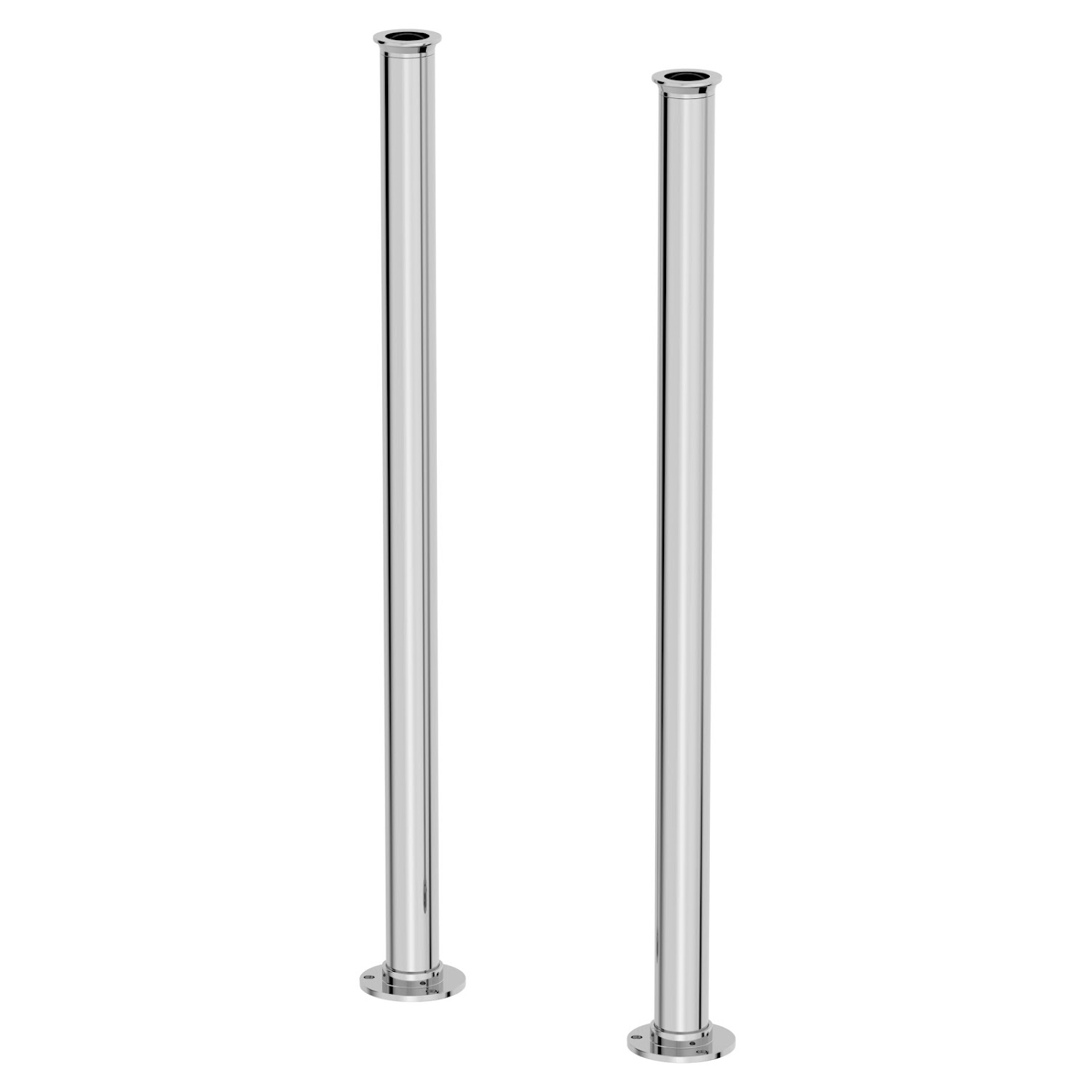 Chrome Freestanding Stand Pipes & Shrouds for Traditional Freestanding