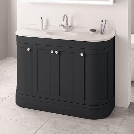 Opula Hardwick Anthracite Freestanding Bathroom Vanity Unit with Basin – 1200mm