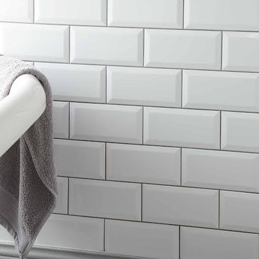 Amiata Metro White Ceramic Wall Tiles 100 x 200mm