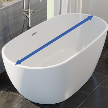 Freestanding Bath 1500 Waste Overflow White Acrylic Double Ended Luxury Modern 7 Freestanding Bath 1500 Waste Overflow White Acrylic Double Ended Luxury Modern -Bathroom Supplies Store