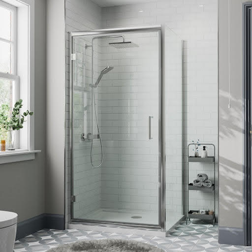 Diamond Hinged Shower Enclosure 800 x 900mm - 8mm