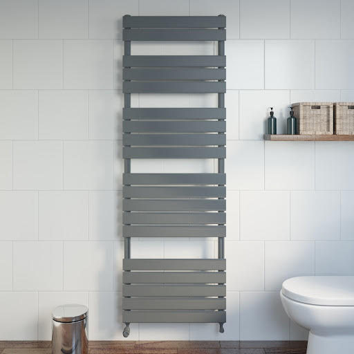 DuraTherm Flat Panel Heated Towel Radiator Anthracite 1800 x 600mm