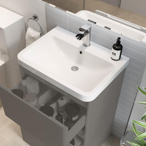 Ceramica Curved Resin Recessed Basin 600mm