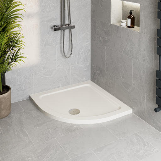 Podium Low Profile Quadrant Non-Slip Shower Tray 900mm with Waste