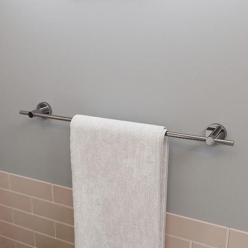 Photos - Towel Holder Croydex Pendle Flexi-Fix Chrome Towel Rail - QM412741 QM412741 