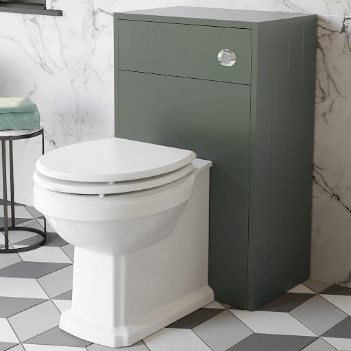 Park Lane Winchester Green Back to Wall Toilet Unit & Round Shape Toilet - 500 x 320mm