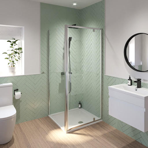 Luxura Pivot Shower Enclosure 900mm with Tray - 6mm