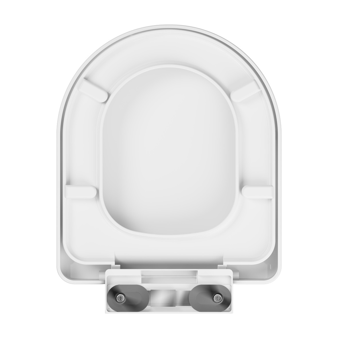 Luxury Bathroom Slow Soft Close White Toilet Seat Seats WC D Shape