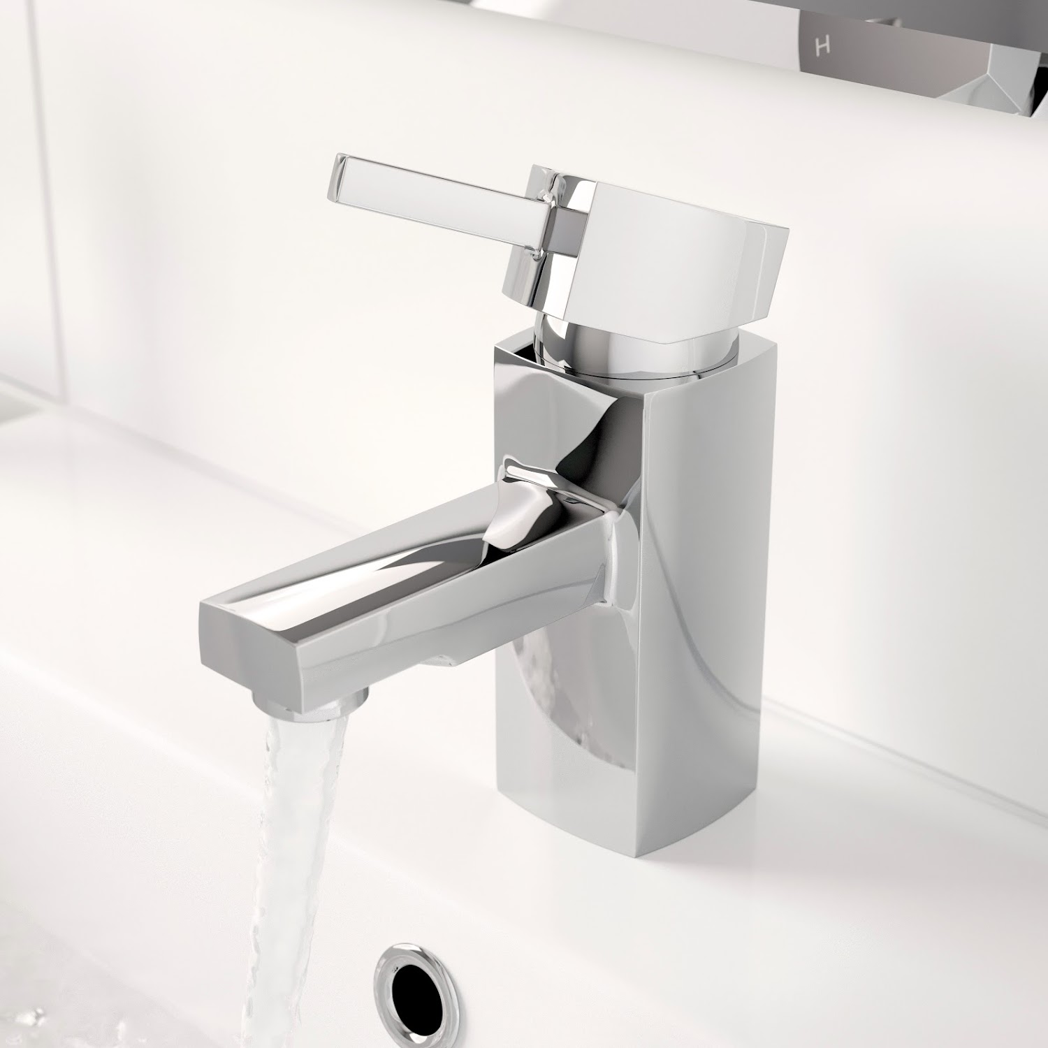 square mono basin mixer tap