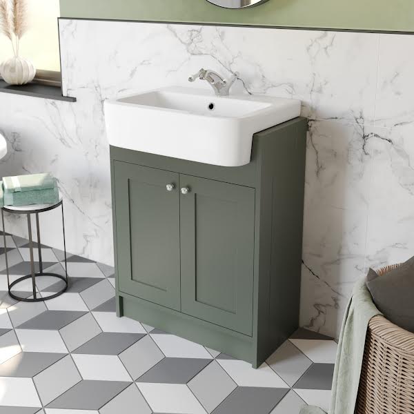 Park Lane Winchester Green Toilet & Vanity Unit with Basin 1820mm