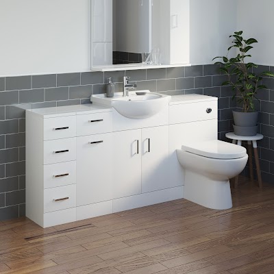 Bathroom Sink Cabinet Vanity Unit White Basin Storage Furniture Door