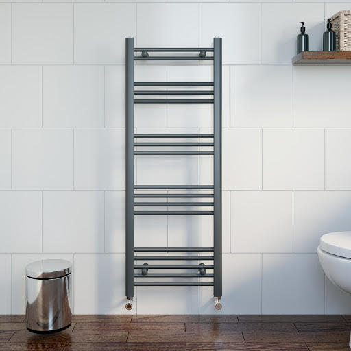 DuraTherm Heated Towel Radiator Anthracite 1200 x 450mm Flat