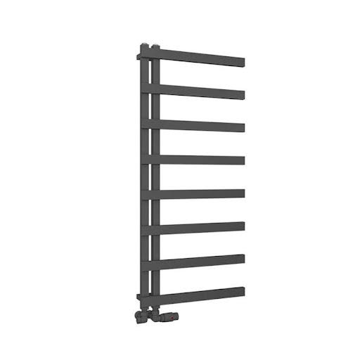 Solaro Platani 1150 x 500mm Heated Towel Radiator - Matt Anthracite