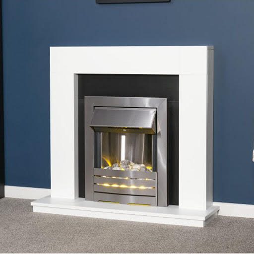 Adam Helios Brushed Steel Electric Fire - 2