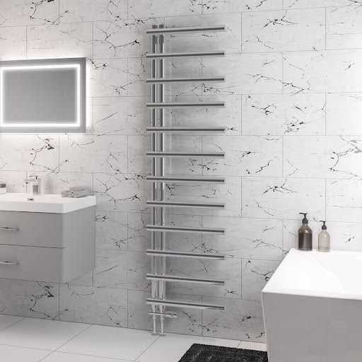 Solaro Marlow E-Style 1750 x 500mm Heated Towel Radiator - Chrome